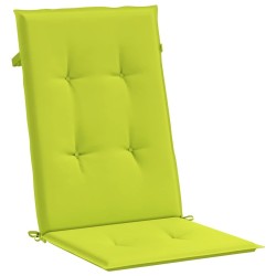 Coussins de chaise de jardin à dossier haut lot de 2 vert vif 556457556457