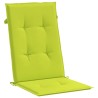 Coussins de chaise de jardin à dossier haut lot de 2 vert vif 556457556457