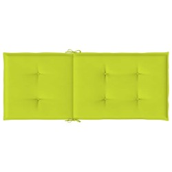 Coussins de chaise de jardin à dossier haut lot de 2 vert vif 556457556457