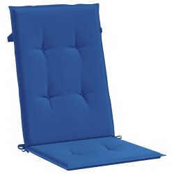 Coussins de chaise de jardin à dossier haut lot de 6 bleu royal 556458556458