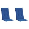 Coussins de chaise de jardin à dossier haut lot de 2 bleu royal 556459556459