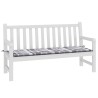 Coussin de banc de jardin motif à carreaux gris 150x50x4 cm 556460556460