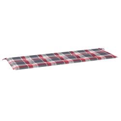 Coussin de banc de jardin motif à carreaux rouges 150x50x4 cm 556461556461