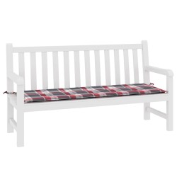 Coussin de banc de jardin motif à carreaux rouges 150x50x4 cm 556461556461