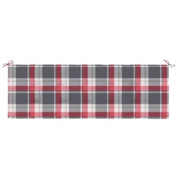 Coussin de banc de jardin motif à carreaux rouges 150x50x4 cm 556461556461