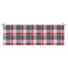 Coussin de banc de jardin motif à carreaux rouges 150x50x4 cm 556461556461