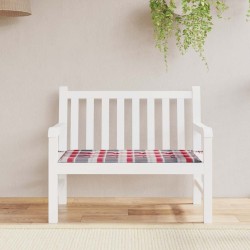Coussin de banc de jardin motif à carreaux rouges 120x50x3 cm 556462556462