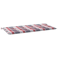 Coussin de banc de jardin motif à carreaux rouges 120x50x3 cm 556462556462
