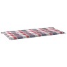 Coussin de banc de jardin motif à carreaux rouges 120x50x3 cm 556462556462