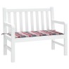 Coussin de banc de jardin motif à carreaux rouges 120x50x3 cm 556462556462