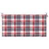 Coussin de banc de jardin motif à carreaux rouges 120x50x3 cm 556462556462