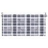 Coussin de banc de jardin motif à carreaux gris 100x50x3 cm 556463556463