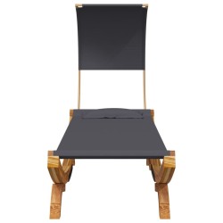 Lit repos et auvent 100x200x126 cm Bois courbé Anthracite 556464556464