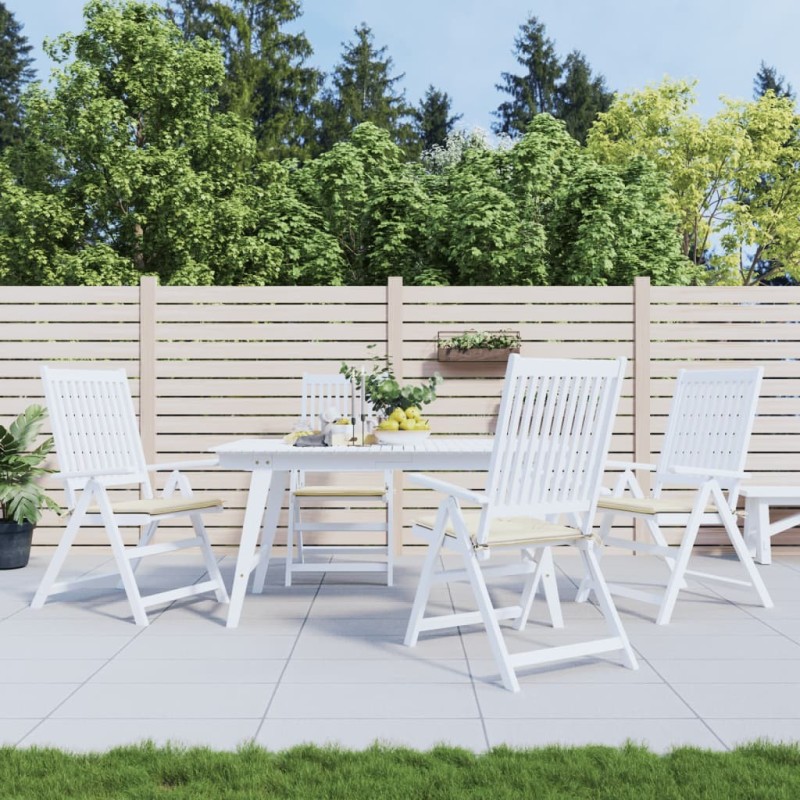 Coussins de chaise jardin lot de 4 crème 50x50x4cm tissu oxford 556466556466