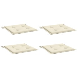 Coussins de chaise jardin lot de 4 crème 50x50x4cm tissu oxford 556466556466