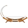 Lit repos avec auvent 100x200x126 cm Bois courbé massif Crème 556468556468