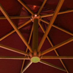 Parasol de jardin suspendu avec mât terre cuite bois de sapin 556470556470