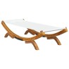 Lit de repos extérieur 100x188,5x44 cm Bois courbé massif Crème 556473556473