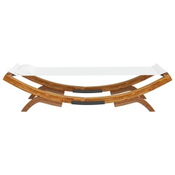 Lit de repos extérieur 100x188,5x44 cm Bois courbé massif Crème 556473556473