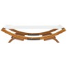 Lit de repos extérieur 100x188,5x44 cm Bois courbé massif Crème 556473556473