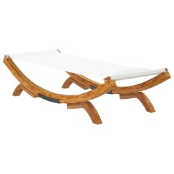 Lit de repos extérieur 100x188,5x44 cm Bois courbé massif Crème 556473556473