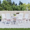 Coussins de chaise de jardin lot de 6 carreaux rouges 50x50x4cm 556475556475