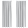 Rideaux occultants avec anneaux 2 pcs Gris pâle 245 x 140 cm 556482556482