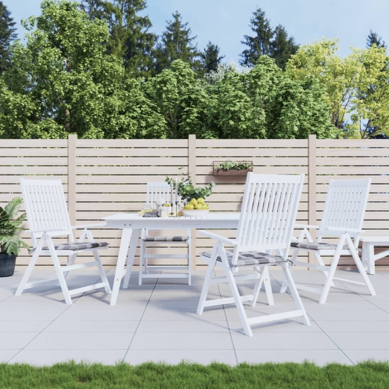 Coussins de chaise de jardin lot de 4 carreaux gris 40x40x4 cm 556483556483