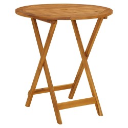 Table pliable de jardin 70 cm Bois d'acacia solide 556484556484