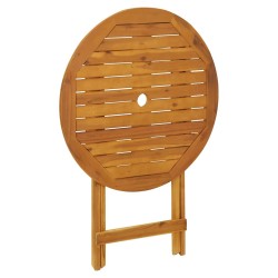 Table pliable de jardin 70 cm Bois d'acacia solide 556484556484