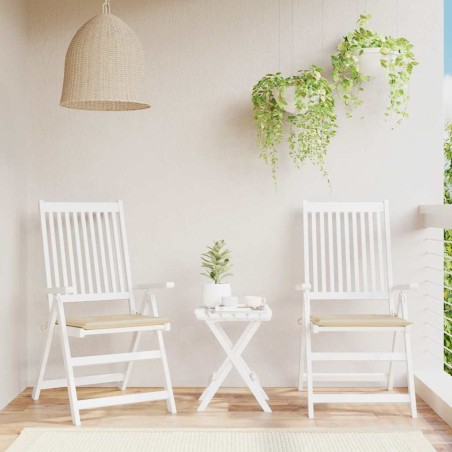 Coussins de chaise jardin lot de 2 beige 40x40x4cm tissu oxford 556488556488