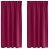 Rideaux occultants avec anneaux 2 pcs Bordeaux 175 x 140 cm 556489556489