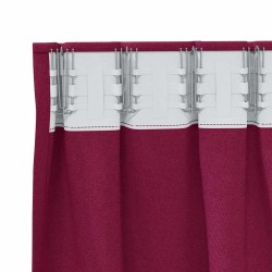 Rideaux occultants avec anneaux 2 pcs Bordeaux 260 x 140 cm 556492556492