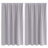 Rideaux occultants avec anneaux 2 pcs Gris métal 140 x 140 cm 556493556493