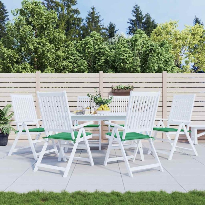 Coussins de chaise jardin lot de 6 vert 40x40x4 cm tissu oxford 556494556494