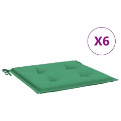 Coussins de chaise jardin lot de 6 vert 40x40x4 cm tissu oxford 556494556494