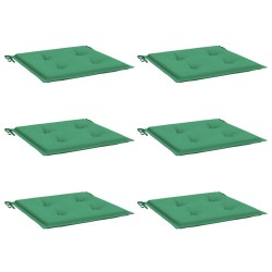Coussins de chaise jardin lot de 6 vert 40x40x4 cm tissu oxford 556494556494