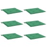 Coussins de chaise jardin lot de 6 vert 40x40x4 cm tissu oxford 556494556494
