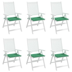 Coussins de chaise jardin lot de 6 vert 40x40x4 cm tissu oxford 556494556494