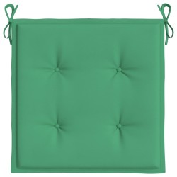Coussins de chaise jardin lot de 6 vert 40x40x4 cm tissu oxford 556494556494