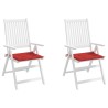 Coussins de chaise jardin lot de 2 rouge 40x40x4cm tissu oxford 556495556495