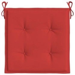 Coussins de chaise jardin lot de 2 rouge 40x40x4cm tissu oxford 556495556495