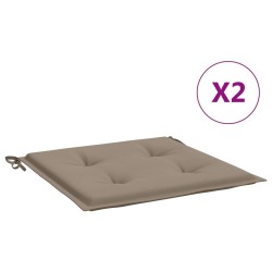 Coussins de chaise jardin lot de 2 taupe 40x40x4cm tissu oxford 556496556496