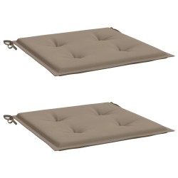 Coussins de chaise jardin lot de 2 taupe 40x40x4cm tissu oxford 556496556496