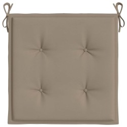 Coussins de chaise jardin lot de 2 taupe 40x40x4cm tissu oxford 556496556496