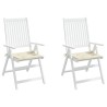 Coussins de chaise jardin lot de 2 crème 40x40x4cm tissu oxford 556497556497