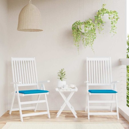 Coussins de chaise jardin lot de 2 bleu 40x40x4 cm tissu oxford 556499556499