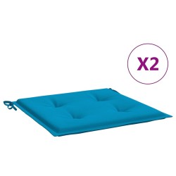 Coussins de chaise jardin lot de 2 bleu 40x40x4 cm tissu oxford 556499556499