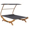 Lit repos et auvent 165x203x138cm Bois courbé massif Anthracite 556501556501