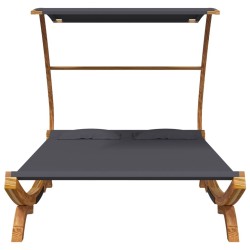 Lit repos et auvent 165x203x138cm Bois courbé massif Anthracite 556501556501